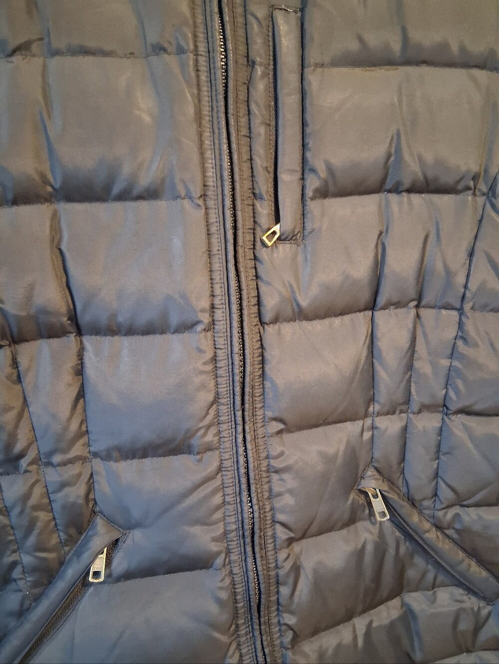 Lands' End Black Puffer Long Jacket - Picture 3 of 11